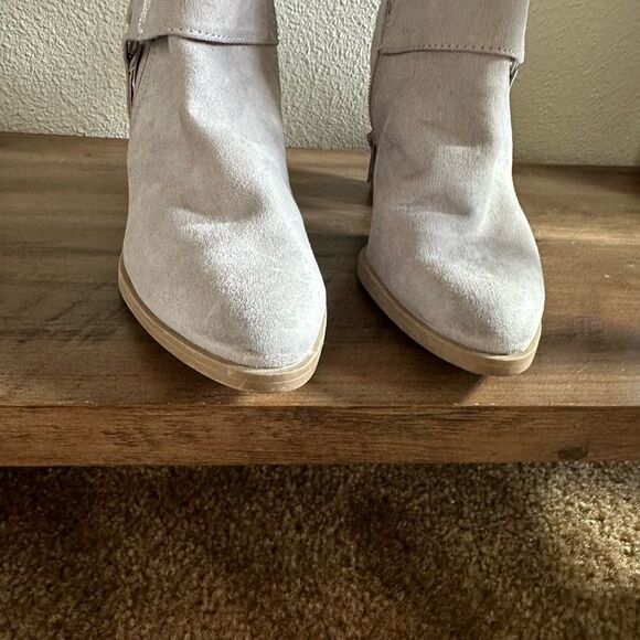 Qupid Light Grey Ankle Booties Size 6 - Picture 9 of 11